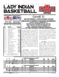 ASU-USA Game Notes