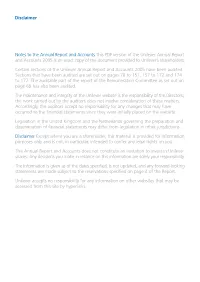 Disclaimer Notes to the Annual Report and Accounts This PDF