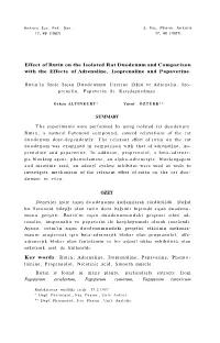 Effect of Rutin on the Isolated Rat Duodenum and Comparison with the Effects of Adrenaline, Isoprenaline and Papaverine