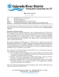 MEMORANDUM TO: CC: DAVE KANZER, P.E., This Informational