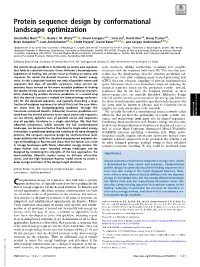 Protein Sequence Design by Conformational Landscape Optimization