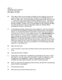 SRC 24 Interviewee: Jean Chalmers Interviewer: Brian Ward Date: March 15, 2003