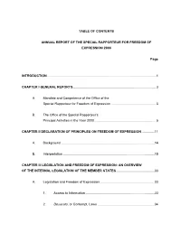 Table of Contents