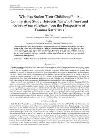 A Comparative Study Between the Book Thief and Grave of the Fireflies from the Perspective of Trauma Narratives