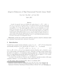 Adaptive Estimation of High Dimensional Partially Linear Model