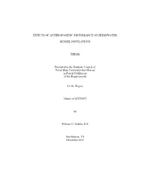 ! Effects of Anthropogenic Disturbance On