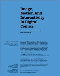 Image, Motion and Interactivity in Digital Comics