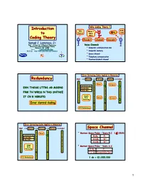 Introduction to Coding Theory