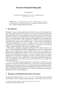 Isometric Diamond Subgraphs