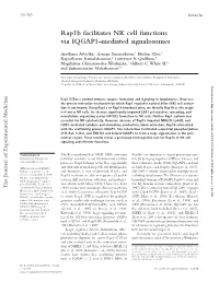 Rap1b Facilitates NK Cell Functions Via IQGAP1-Mediated Signalosomes