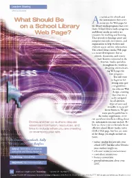 What Should Be on a School Library Web Page?” by Donna Baumbach Et
