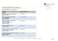 List of References for „Flocformer“ Updated: 01.09.2015