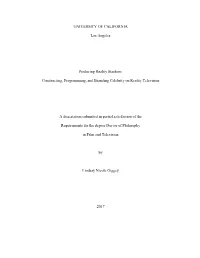 Constructing, Programming, and Branding Celebrity on Reality Television