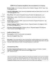 COVID-19 and Ectodermal Dysplasias