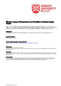Effective Usage of Redundancy and Flexibility in Resilient Supply Chains