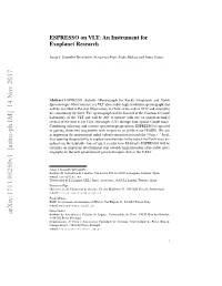ESPRESSO on VLT: an Instrument for Exoplanet Research