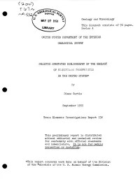 Geology and Mineralogy This Document Consists of 90 Pages Series A
