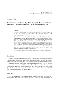 Michele Aleffi Contribution to the Knowledge of The