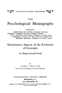 Quantitative Aspects of Evolution of Concepts 5