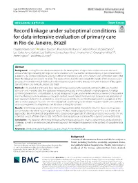 Record Linkage Under Suboptimal Conditions for Data-Intensive