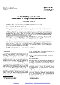 The Lunar Theory ELP Revisited. Introduction of New Planetary Perturbations