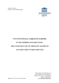 Unconventional Narrative Schemes in The