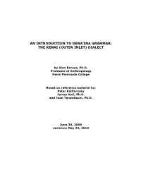 An Introduction to Dena'ina Grammar