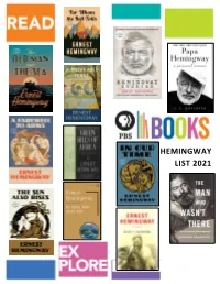 Hemingway List 2021