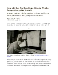How a Father and Son Helped Create Weather Forecasting As We Know It