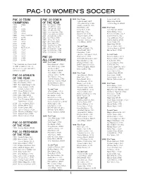 Pac-10 Women's Soccer