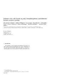 Polymer Solar Cells Based on Poly(3-Hexylthiophene) and Fullerene: Pyrene Acceptor Systems