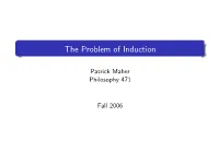 The Problem of Induction
