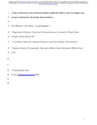 Using a Collaborative Data Collection Method to Update Life-History Values for Snapper And