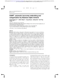 Automatic Taxonomy Embedding and Categorization by Siamese Triplet Network Yang Young Lu 2†∗, Yiwen Wang 1†, Fang Zhang 3, Jiaxing Bai 1 and Ying Wang 1,4,5∗