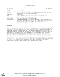 Math Olympics 2000/2002: Intermediate Mathematics Fun for Communities of Children and Adults