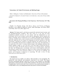 Neuroscience, the Natural Environment, and Building Design