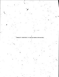 Page 1 ,0 • , • .. ' • .. " . • COMMUNITY STRUCTURE of SHALLOW