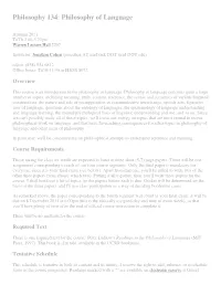 Philosophy of Language