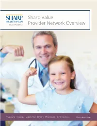 Sharp Value Provider Network Overview