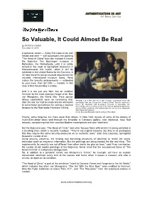 So Valuable, It Could Almost Be Real