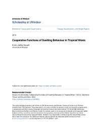 Cooperative Functions of Duetting Behaviour in Tropical Wrens