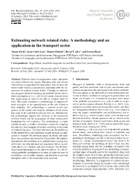 Estimating Network Related Risks: a Methodology and an Application in the Transport Sector