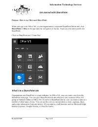 Get Started with Sharepoint