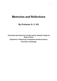 Memories and Reflections