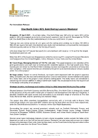 One-North Eden 85% Sold During Launch Weekend