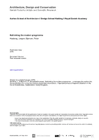 Rethinking the Modern Programme Draft