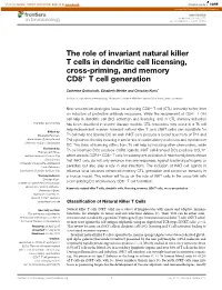 The Role of Invariant Natural Killer T Cells in Dendritic Cell Licensing, Cross-Priming, and Memory CD8+ T Cell Generation