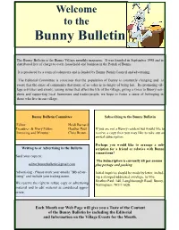 Bunny Bulletin