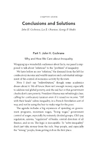 Conclusions and Solutions John H