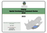 District Spatial Development Framework Review 2015